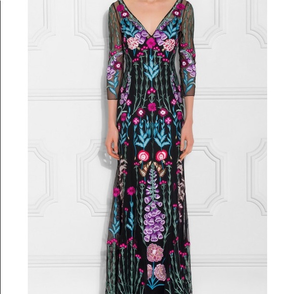 TEMPERLEY LONDON Black Woodland V-Neck Dress - Picture 7 of 8